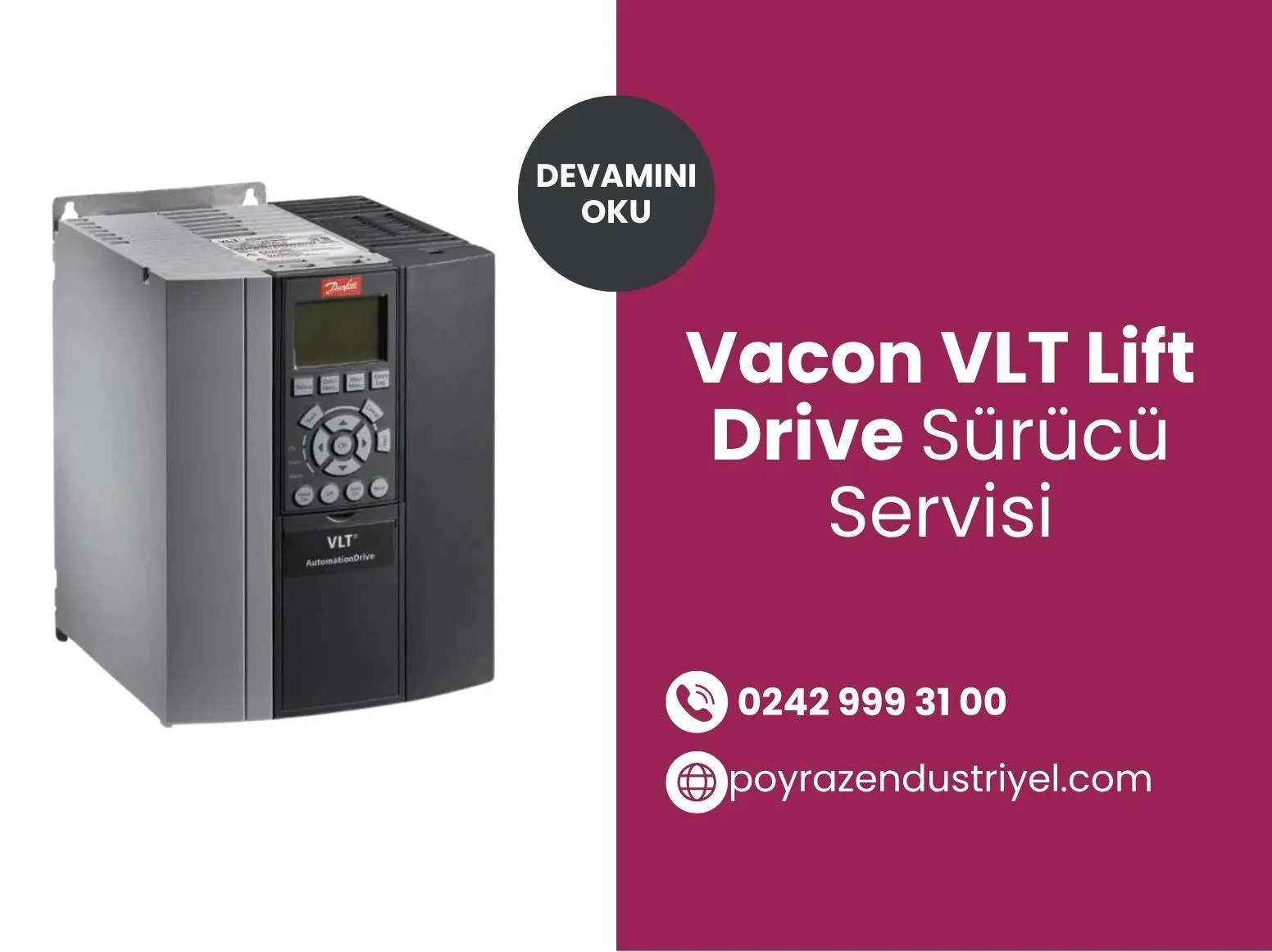 Vacon VLT Lift Drive Sürücü Servisi